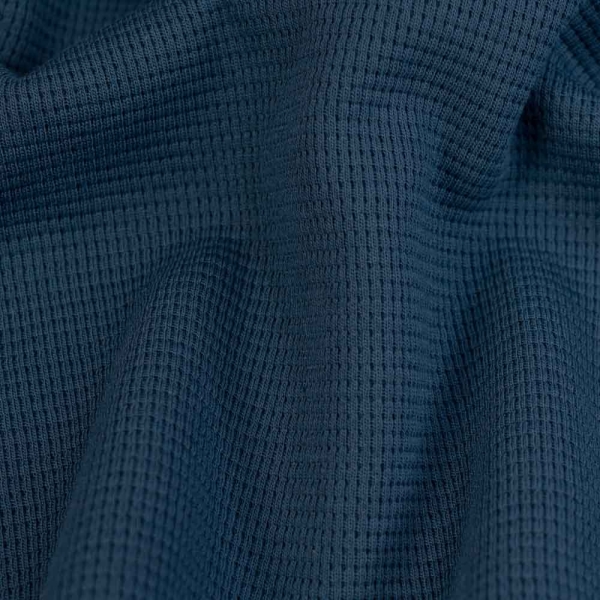 Waffeljersey Baumwolle jeansblau