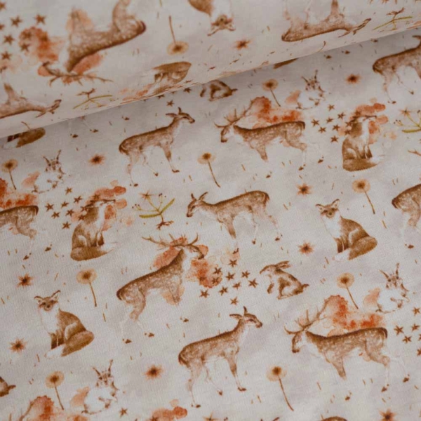 Alpensweat Waldtiere hellbeige