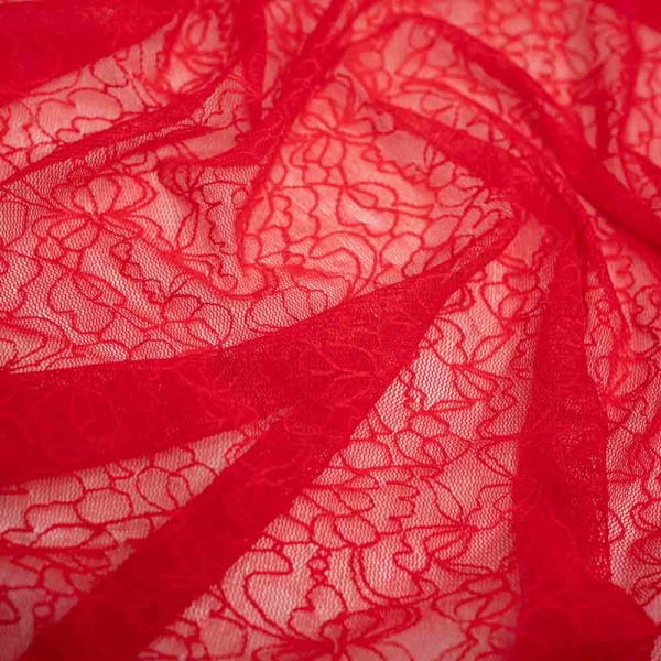 Soft Mesh Stretch Blume rot