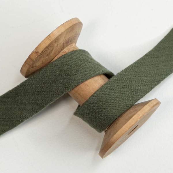 Musselin Schrägband Amelie 20mm khaki