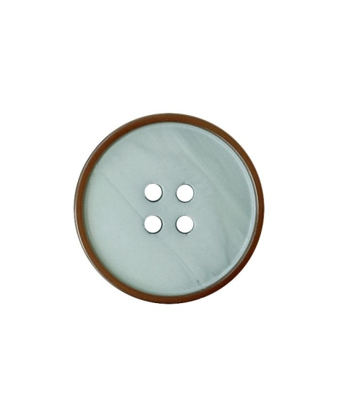 Modeknopf 20mm hellblau/braun