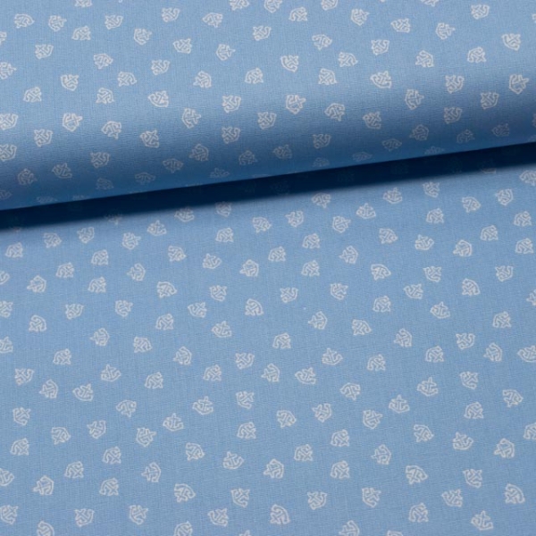 Baumwollwebware Mini Anchor hellblau