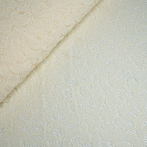 Italienische Spitze STRETCH ivory