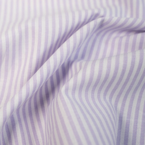 Baumwoll Popeline Streifen MELIERT flieder