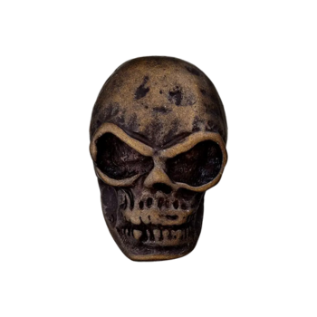 Prym Metallknopf Totenkopf 25mm altmessing