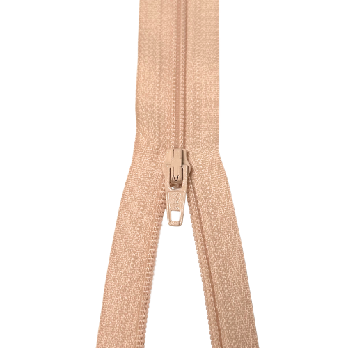 YKK nicht teilbarer Reißverschluss kleine Spirale nude