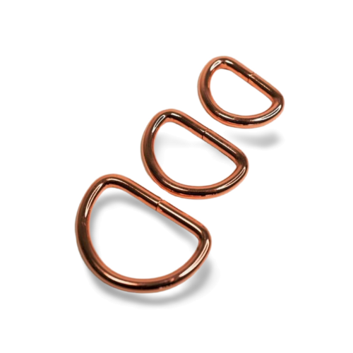 EvLis D-Ring Massiv rosegold 25/30/40mm