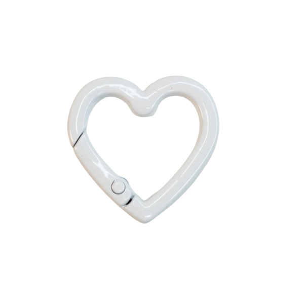 EvLis Karabinerhaken Herz 25mm weiß