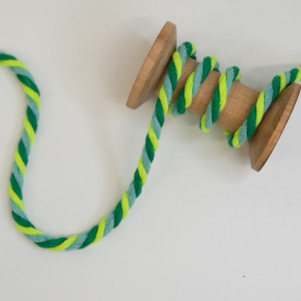 Soft Kordel 6mm gedreht lime-grün-dusty mint