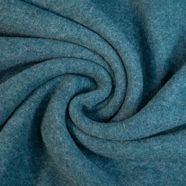 Woll Walkloden Wanda meliert petrol