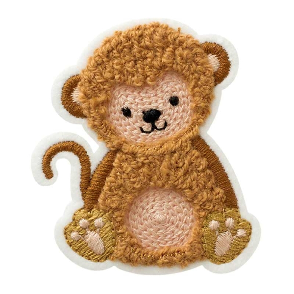 Applikation Affe flauschig