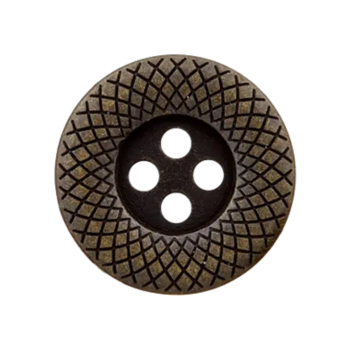 Prym Metallknopf verzierter Rand 28mm altkupfer