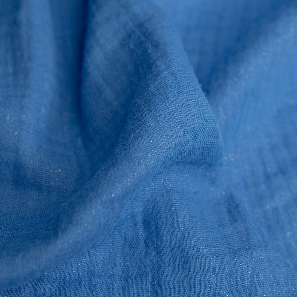 Musselin Double Gauze Glam mittelblau