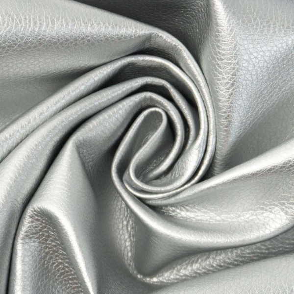 Metallic Soft Kunstleder silber Deluxe