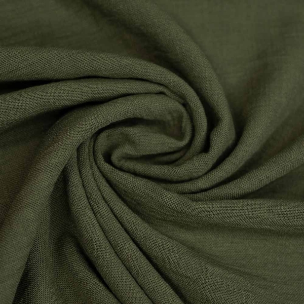 Viskose Leinen Vintage Look khaki