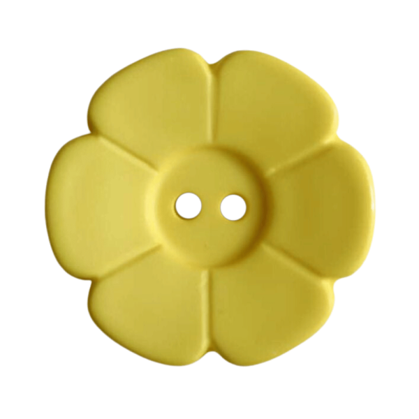 Kinderknopf Blume matt 28 mm gelb