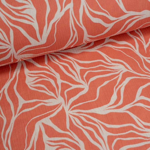 Musselin Double Gauze Abstrakt apricot