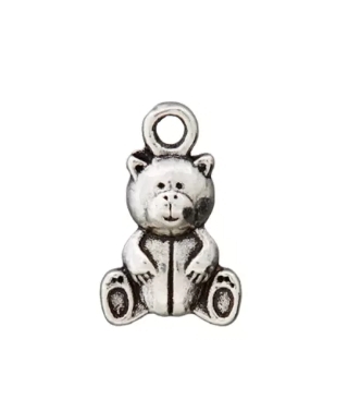 Prym Metallzierteil Teddybär 17mm silber