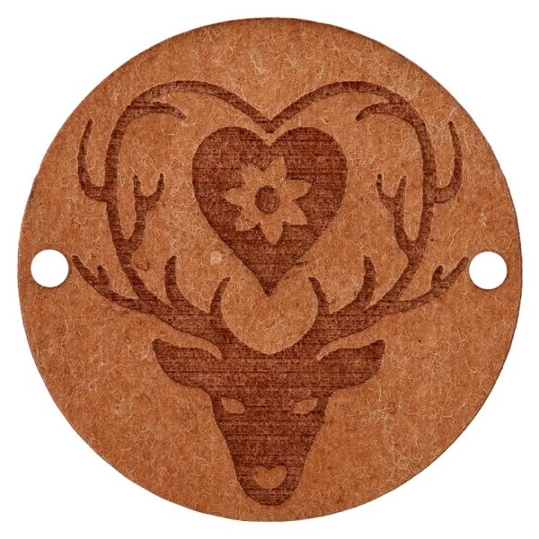 Zierteil Hirsch cognac 30mm
