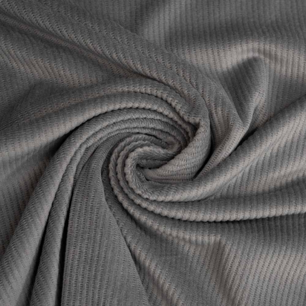 Feincord Jersey SOFT dunkelgrau
