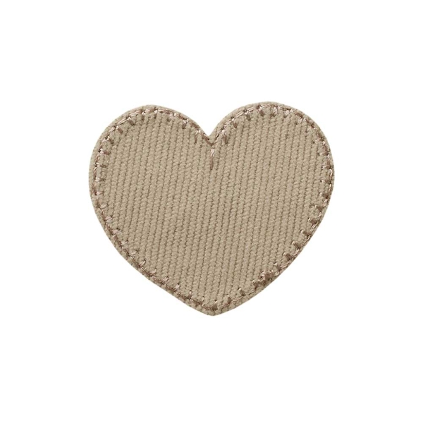 Applikation Herz Cord beige