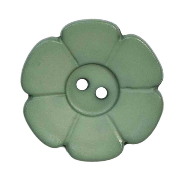 Kinderknopf Blume matt 28mm khaki