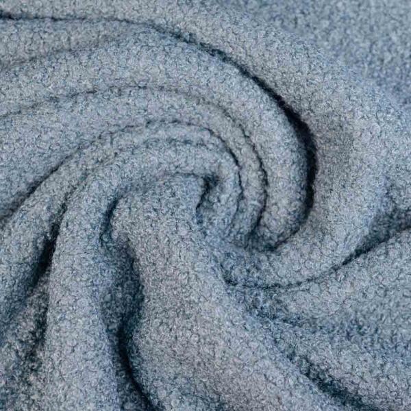 Bouclé Mantelstoff jeansblau hell