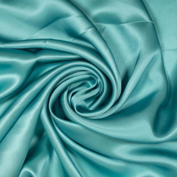 Italienischer Seidensatin türkis