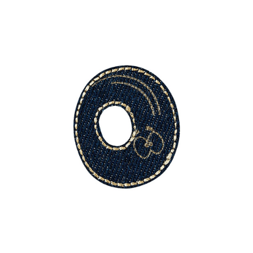 Applikation Jeans Buchstabe O