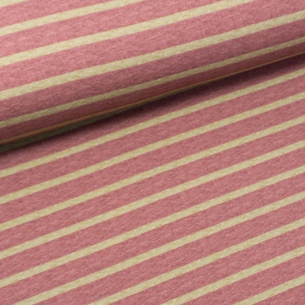 Sweat French Terry Stripes altrosa dunkel