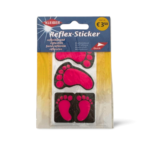 Kleiber Reflex-Sticker Füße pink