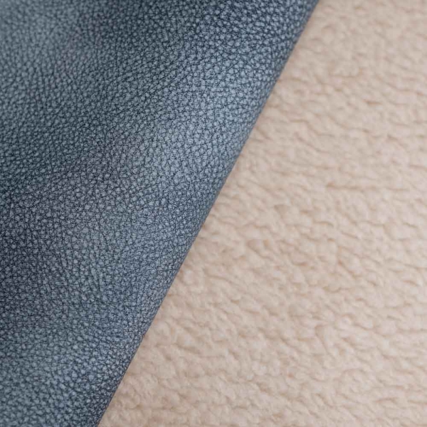 Wildlederimitat Teddyplüsch jeansblau