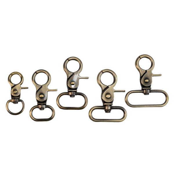 EvLis Taschenkarabiner Altmessing 15/20/25/30/40mm