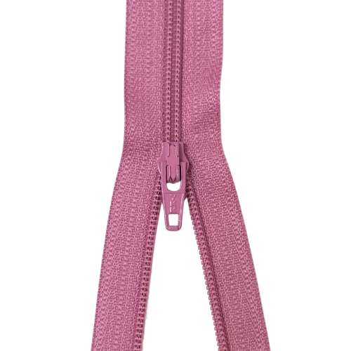 YKK nicht teilbarer Reißverschluss kleine Spirale altrosa 60cm