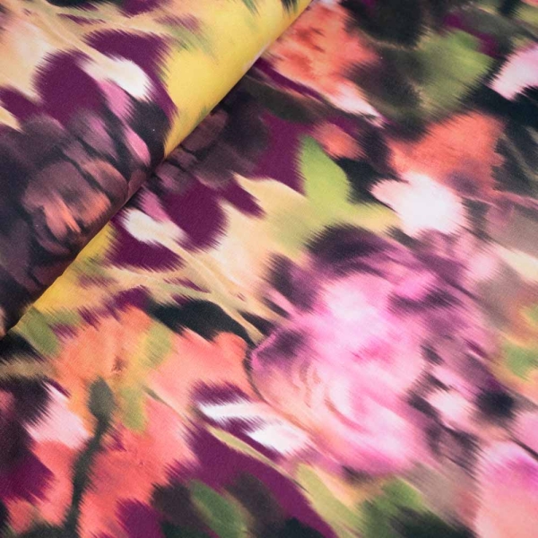 Baumwolljersey Flowerstripes altrosa