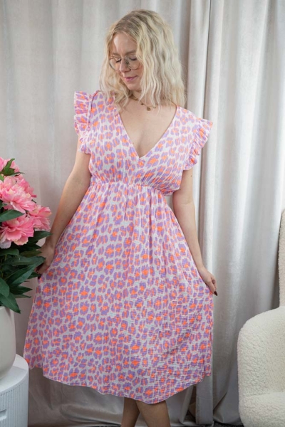 Musselin Kleid Merle Leo beere