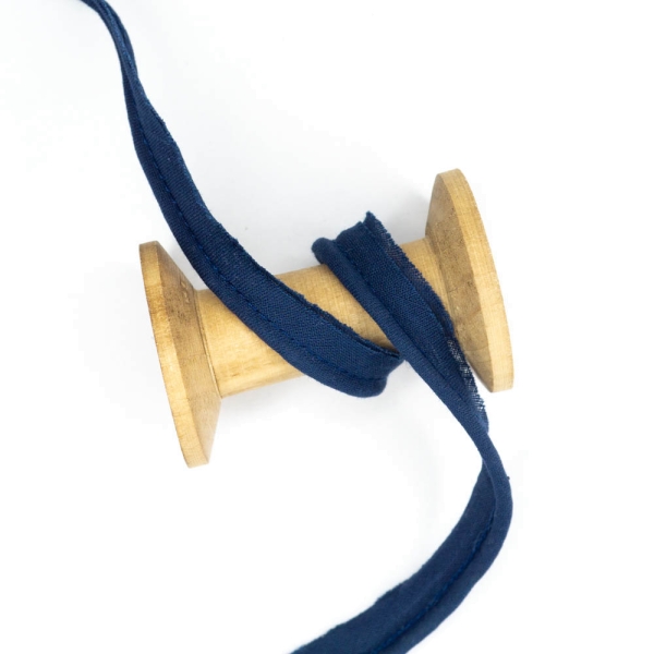 Baumwoll Paspelband Deluxe jeansblau dunkel