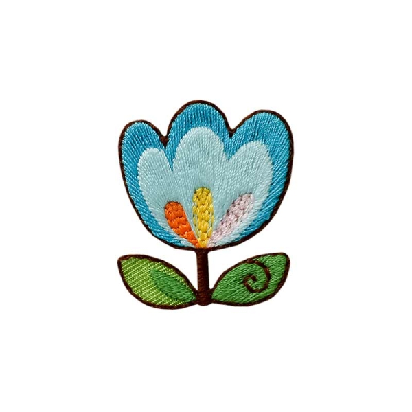 Applikation Tulpe blau