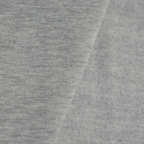 Winter Sweat Soft Brushed Lena hellgrau meliert