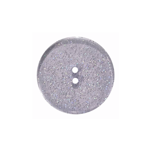 Modeknopf Glitzer 18mm transparent