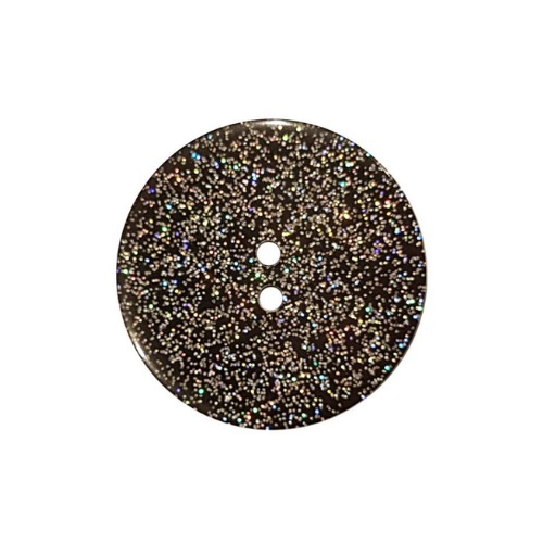 Modeknopf Glitzer 23mm schwarz