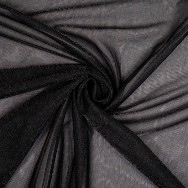 80cm Reststück Glamour Softtüll Schleiertüll schwarz