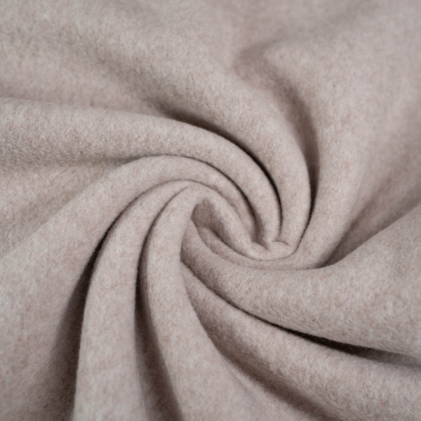 Bio Baumwoll Kuschelfleece beige meliert