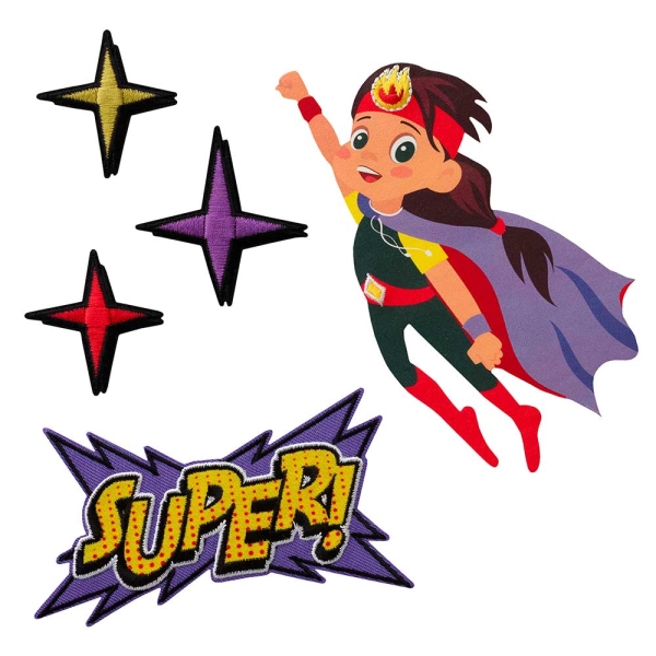 Applikation Superheldin Set
