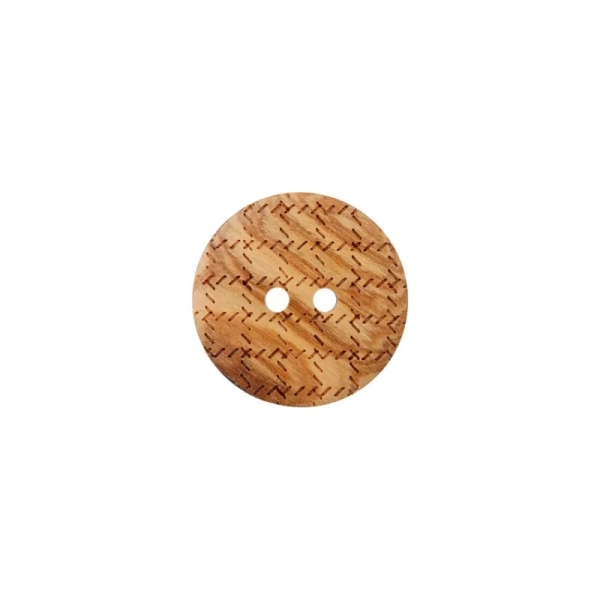 Holzknopf (Olive) rund 23mm hellbraun