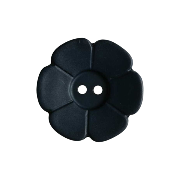 Kinderknopf Blume matt 15 mm dark navy
