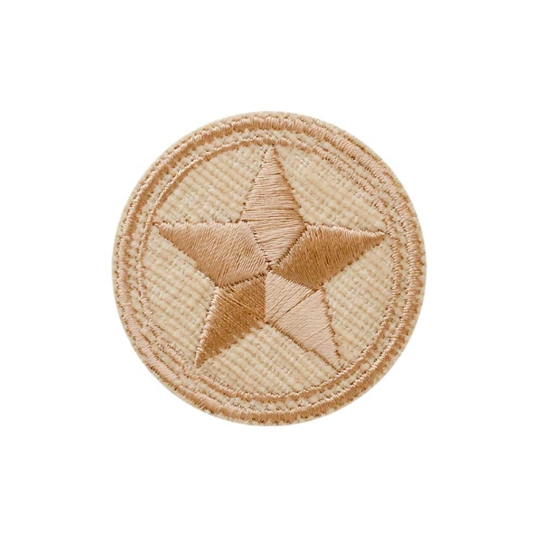 Applikation Stern im Kreis beige