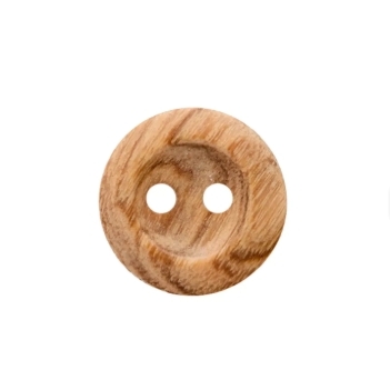 Prym Holzknopf breiter Rand 11mm Beige