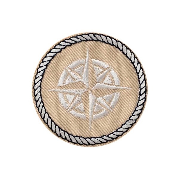 Applikation Kompass beige