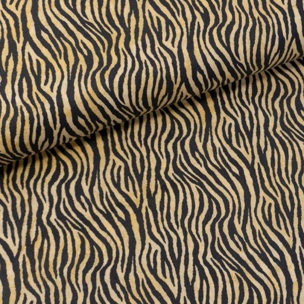Baumwollwebware Italienische Kollektion Zebra terra